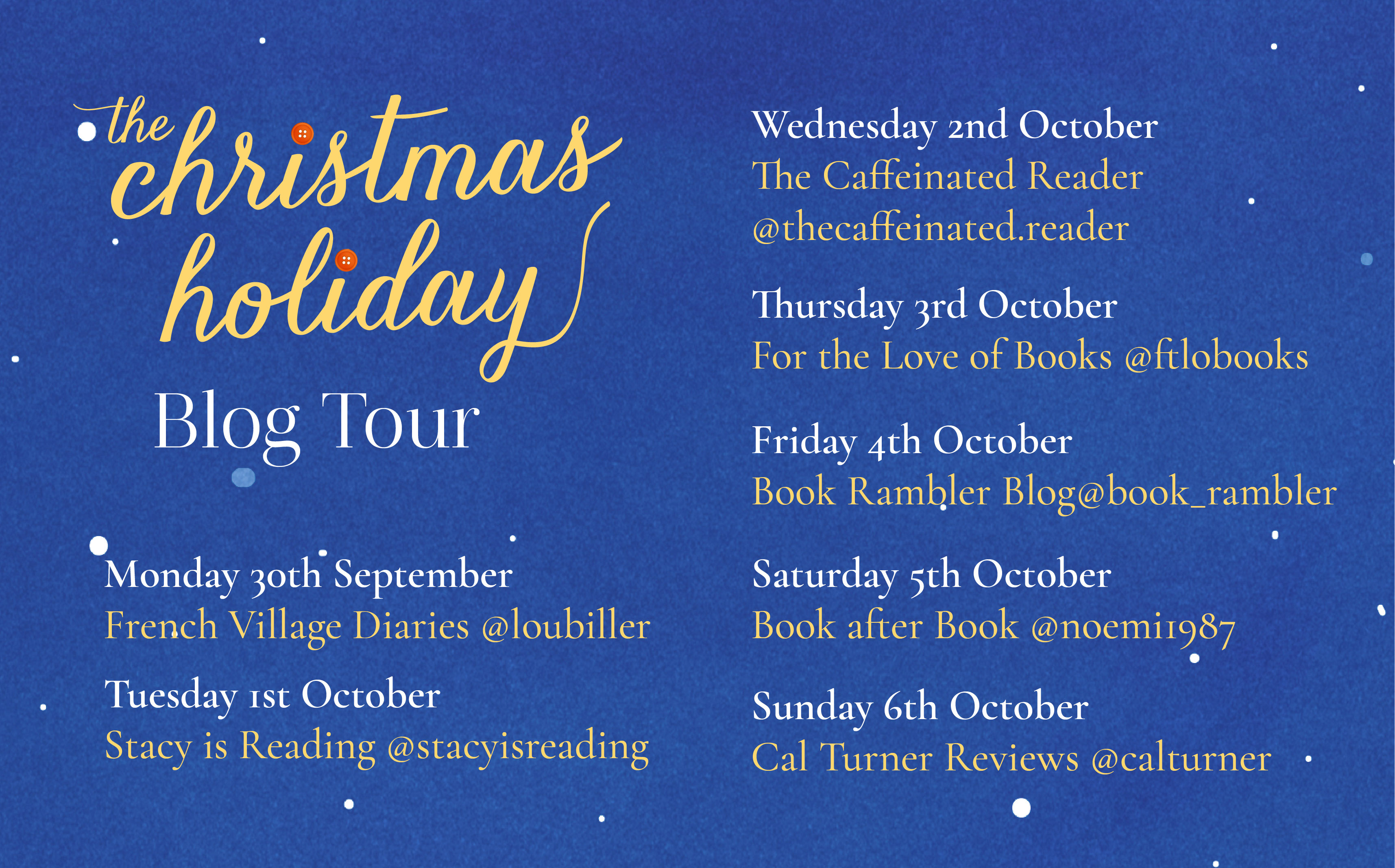 A Holiday Blog The Christmas Holiday – Blog Tour – The Caffeinated Reader